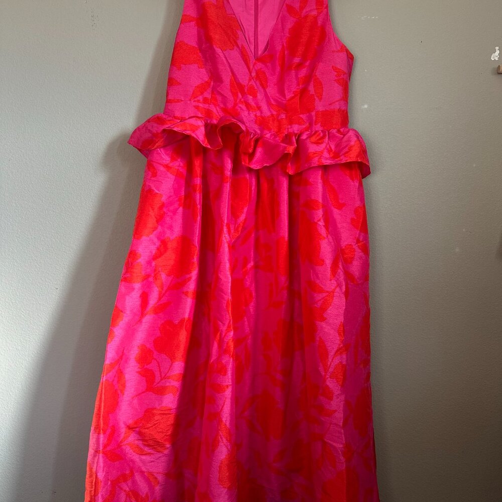 Kate Spade x Target Classic Rose Peplum Midi Dress -  Size 10 - Picture 8 of 9